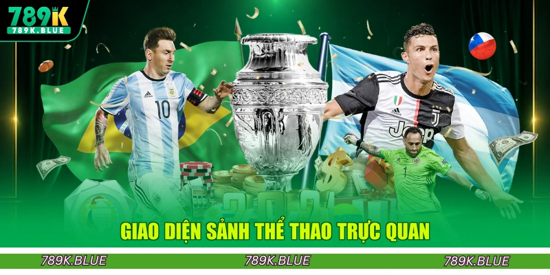 Giao diện sảnh thể thao trực quan